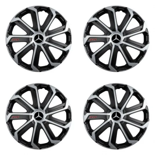Puklice pre Mercedes 14 Evo black&silver