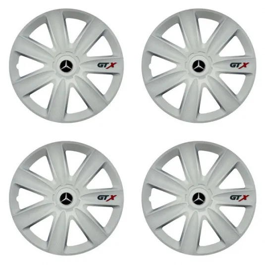 Puklice pre Mercedes 15 GTX carbon white