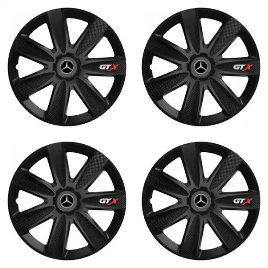 Puklice pre Mercedes 16 GTX CARBON black