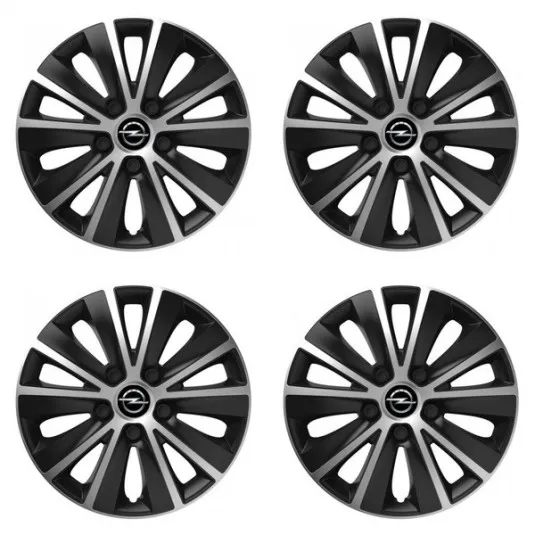 Puklice pre Opel 14 RAPIDE silver and black