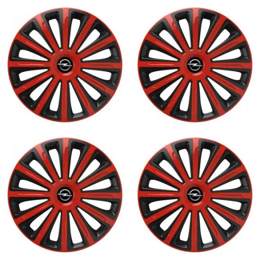 Puklice pre Opel 15 TREND red and black