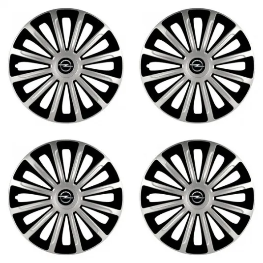 Puklice pre Opel 15 TREND silver and black