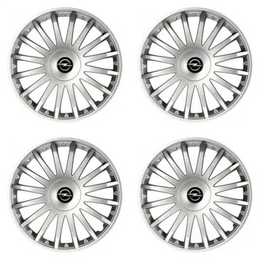 Puklice pre Opel 15 CRYSTAL silver