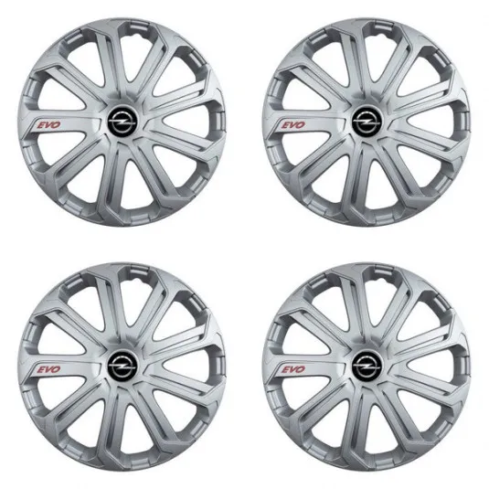 Puklice pre Opel 16 Evo silver