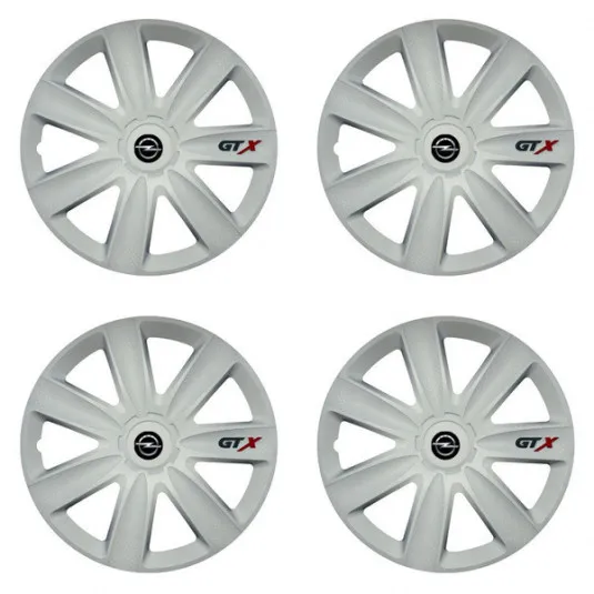 Puklice pre Opel 17 GTX carbon white