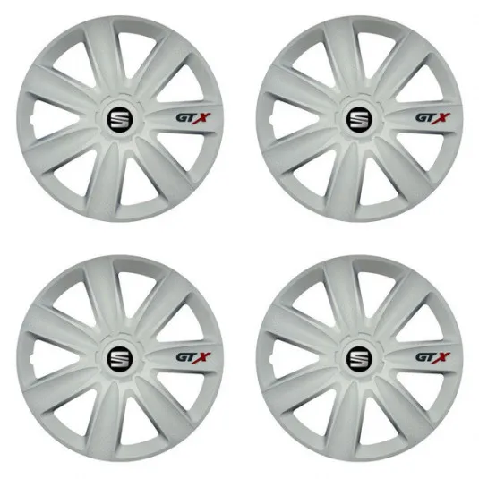 Puklice pre Seat 15 GTX carbon white