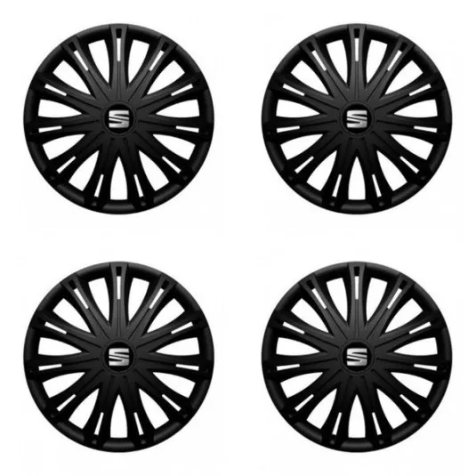 Puklice pre Seat 16 SPARK BLACK