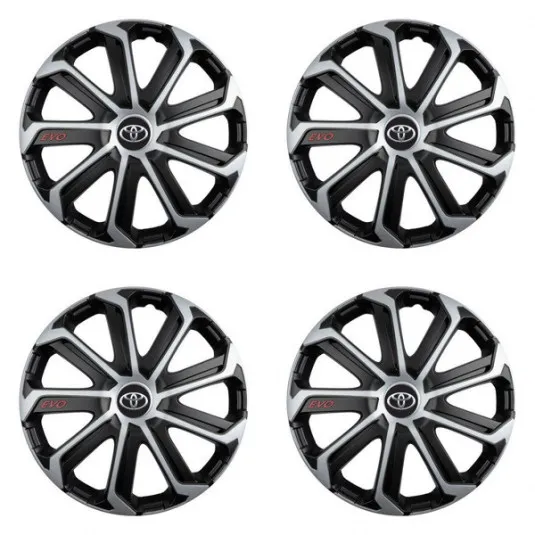 Puklice pre Toyota 14 Evo black&silver