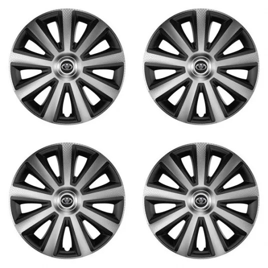 Puklice pre Toyota 14 Aviator carbon silver&black