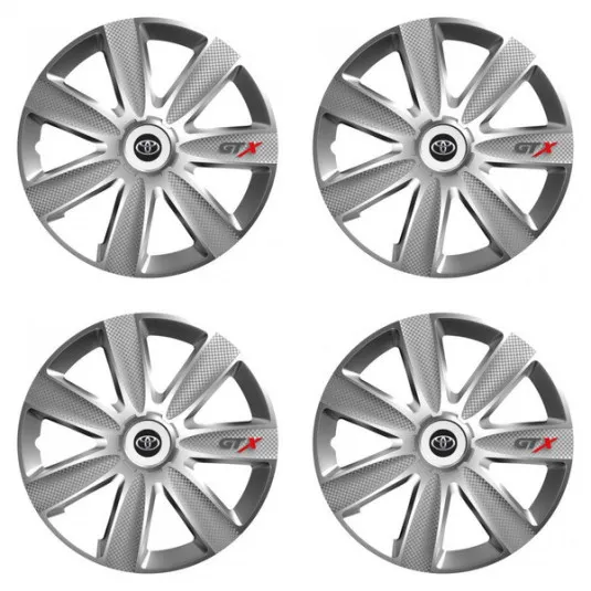 Puklice pre Toyota 14 GTX CARBON silver