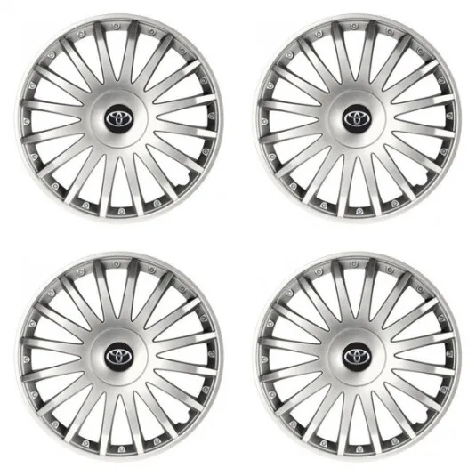 Puklice pre Toyota 15 CRYSTAL silver