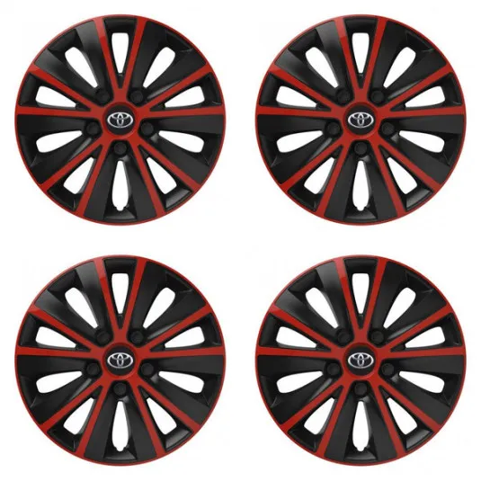 Puklice pre Toyota 16 RAPIDE red and black