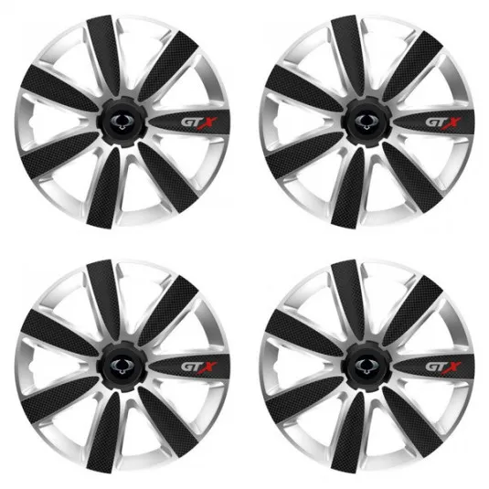 Puklice pre Sangyong 15 GTX CARBON silver/black