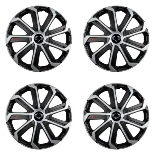 Puklice pre Sangyong 16 Evo black&silver