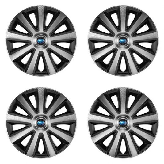Puklice pre Subaru 15 Aviator carbon silver&black