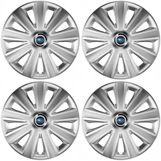 Puklice pre Subaru 15 Aviator carbon silver