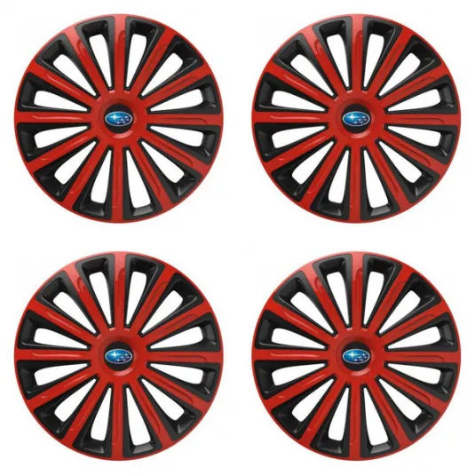 Puklice pre Subaru 16 TREND red and black