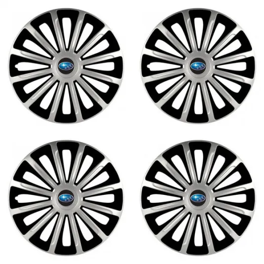 Puklice pre Subaru 16 TREND silver and black