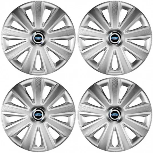 Puklice pre Ford 15 Aviator carbon silver
