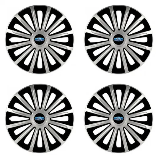 Puklice pre Ford 15 TREND silver and black