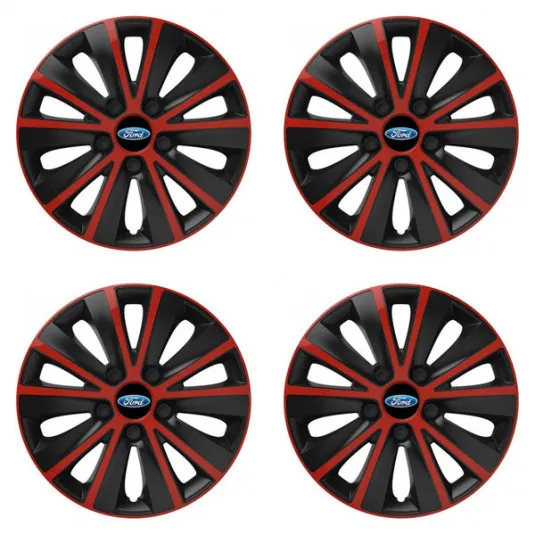 Puklice pre Ford 15 RAPIDE red and black