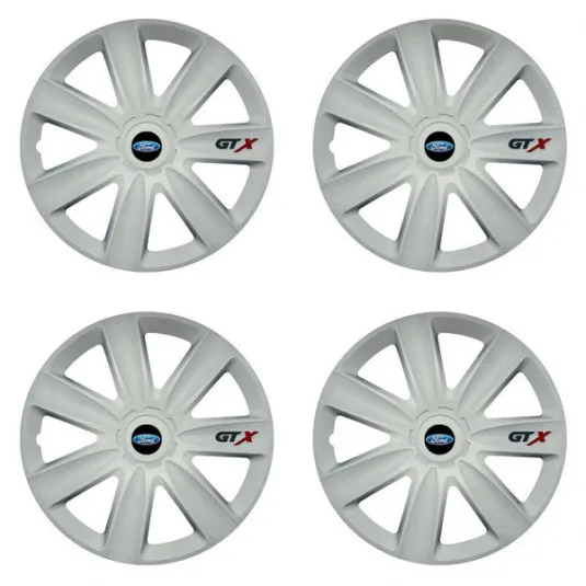 Puklice pre Ford 16 GTX carbon white