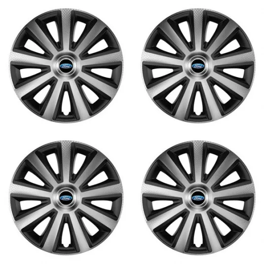 Puklice pre Ford 16 Aviator carbon silver&black