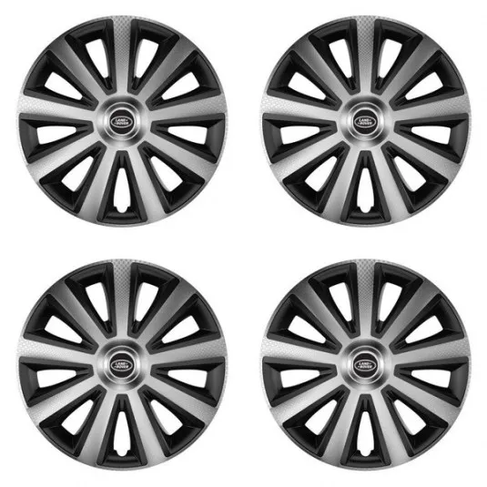 Puklice pre Land Rover 15 Aviator carbon silver&black