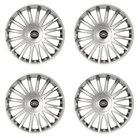 Puklice pre Land Rover 15 CRYSTAL silver