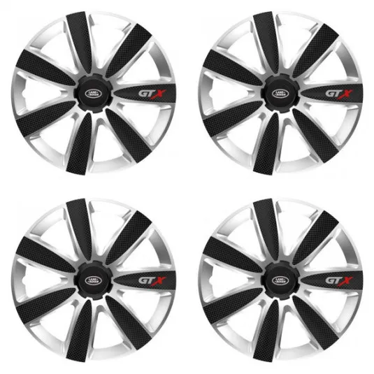 Puklice pre Land Rover 15 GTX CARBON silver/black