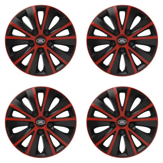 Puklice pre Land Rover 15 RAPIDE red and black