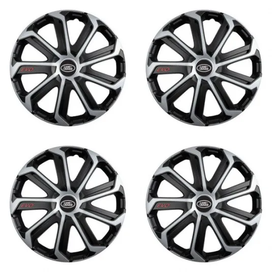 Puklice pre Land Rover 16 Evo black&silver