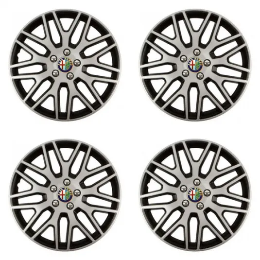 Puklice pre Alfa Romeo 14 Dakar NC silver and black
