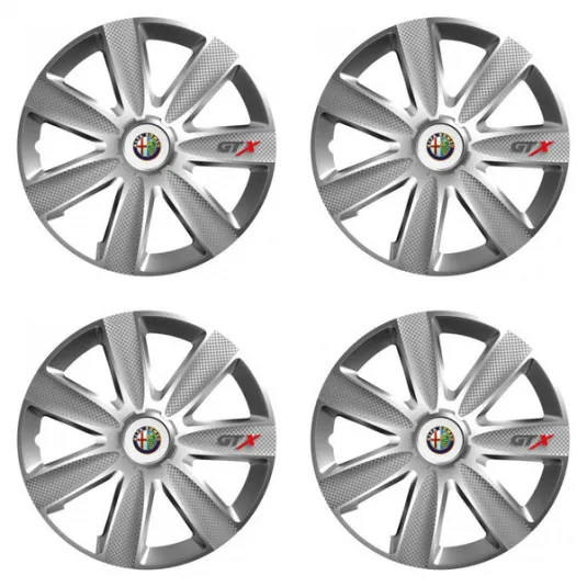 Puklice pre Alfa Romeo 14 GTX CARBON silver