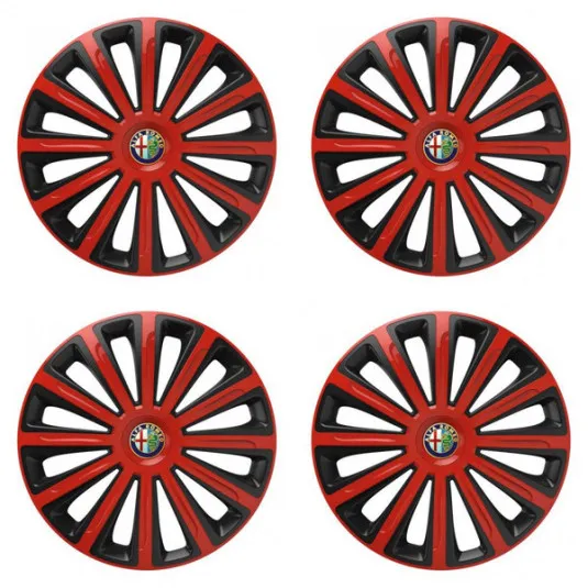 Puklice pre Alfa Romeo 15 TREND red and black