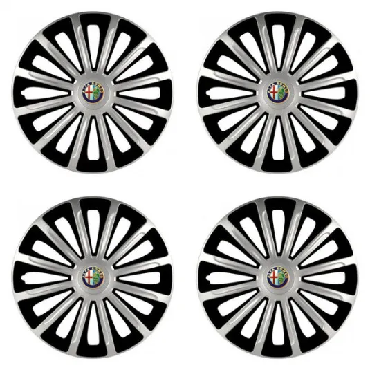 Puklice pre Alfa Romeo 15 TREND silver and black