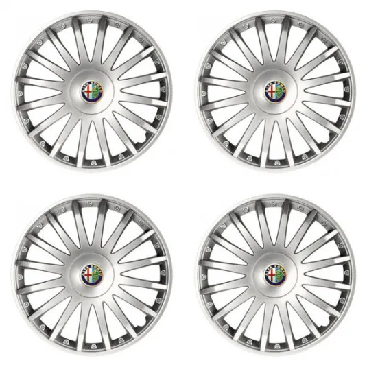 Puklice pre Alfa Romeo 15 CRYSTAL silver