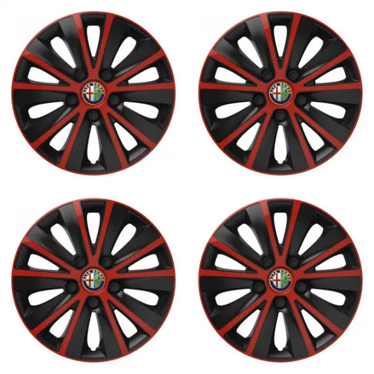 Puklice pre Alfa Romeo 15 RAPIDE red and black