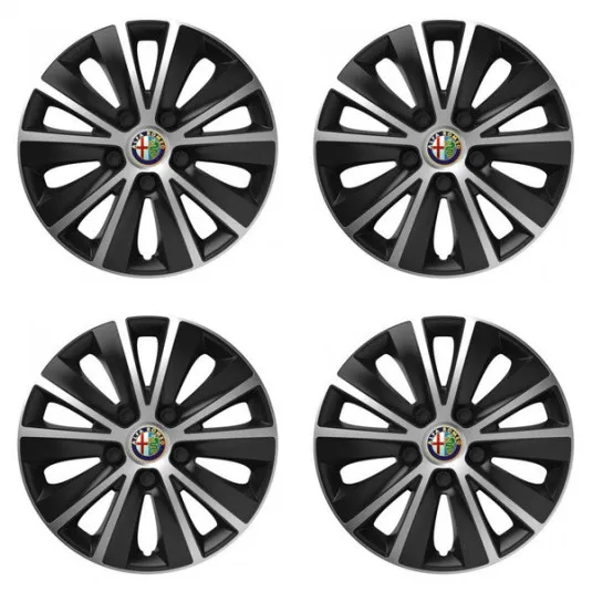 Puklice pre Alfa Romeo 15 RAPIDE silver and black