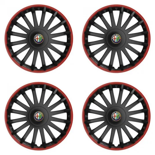 Puklice pre Alfa Romeo 16 CRYSTAL RO black