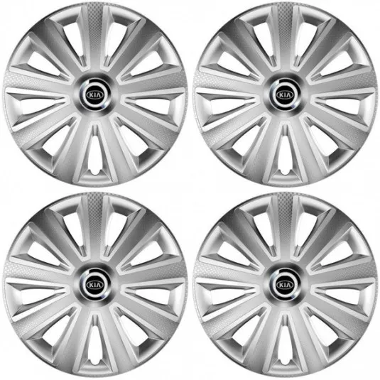 Puklice pre Kia (staršie logo) 14 Aviator carbon RC silver