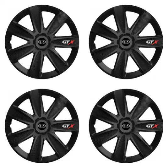 Puklice pre Kia (staršie logo) 14 GTX CARBON black