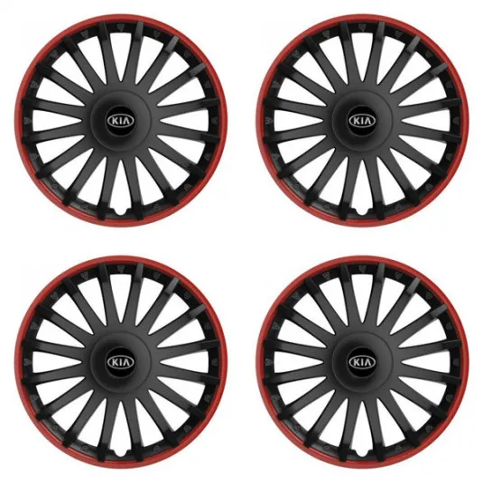 Puklice pre Kia (staršie logo) 15 CRYSTAL RO black
