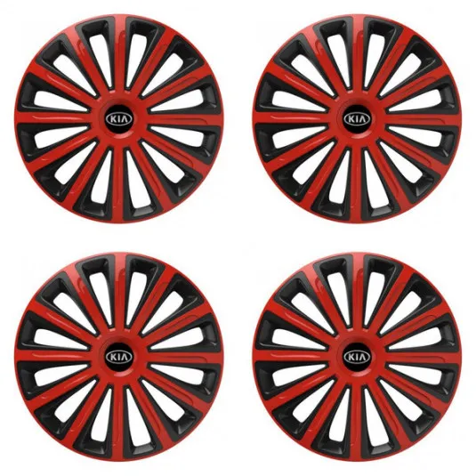 Puklice pre Kia (staršie logo) 16 TREND red and black