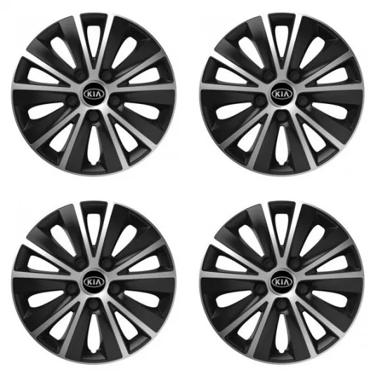 Puklice pre Kia (staršie logo) 16 RAPIDE silver and black
