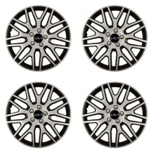 Puklice pre Kia (nové logo) 15 Dakar NC silver and black
