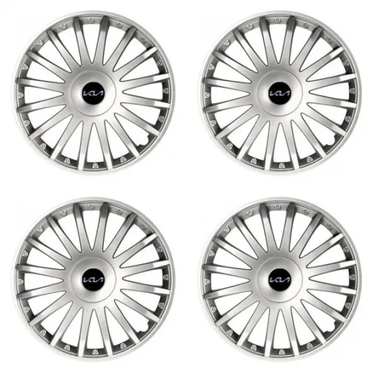Puklice pre Kia (nové logo) 15 CRYSTAL silver