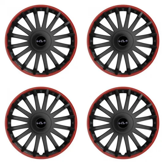 Puklice pre Kia (nové logo) 15 CRYSTAL RO black