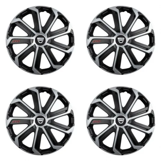 Puklice pre Dacia (staršie logo) 14 Evo black&silver