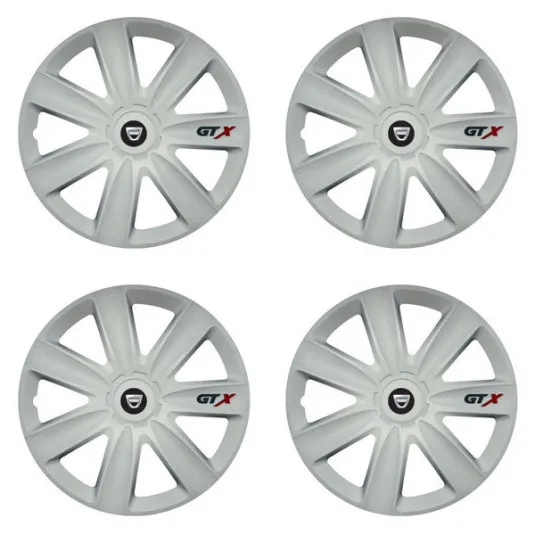 Puklice pre Dacia (staršie logo) 16 GTX carbon white